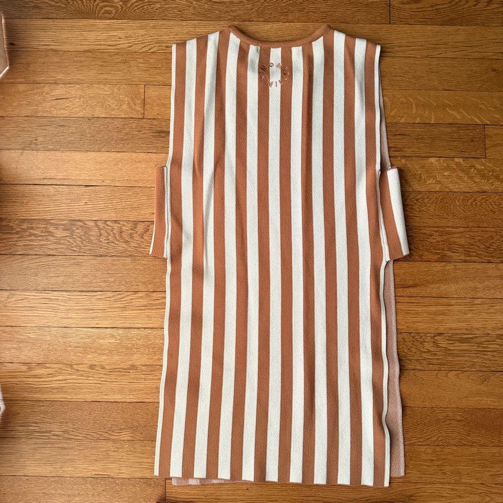 Simon Miller Cream and Brown Striped Knit Jumpsuit - Picture 7 of 10